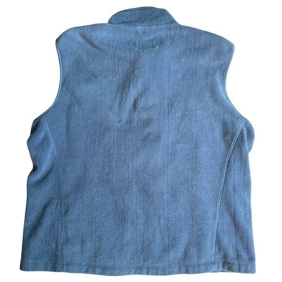 Vintage Horny Toad Blue Fleece Vest Men’s L Zip Up Outdoor Layer - Picture 9 of 9